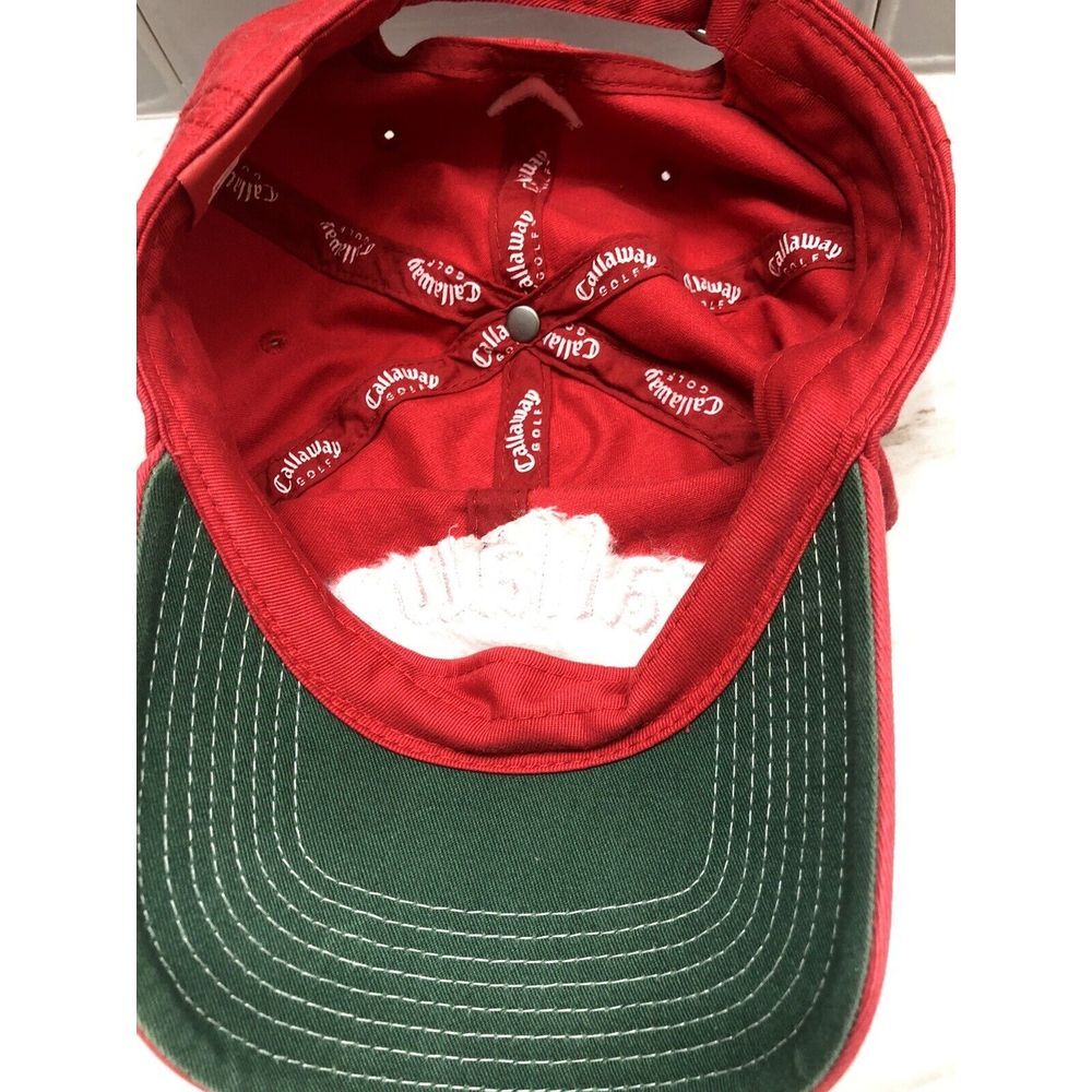 Red Callaway Golf Cap FT-5 Adjustable Hat‎ HX Tour White Stitching New Era - Picture 2 of 5